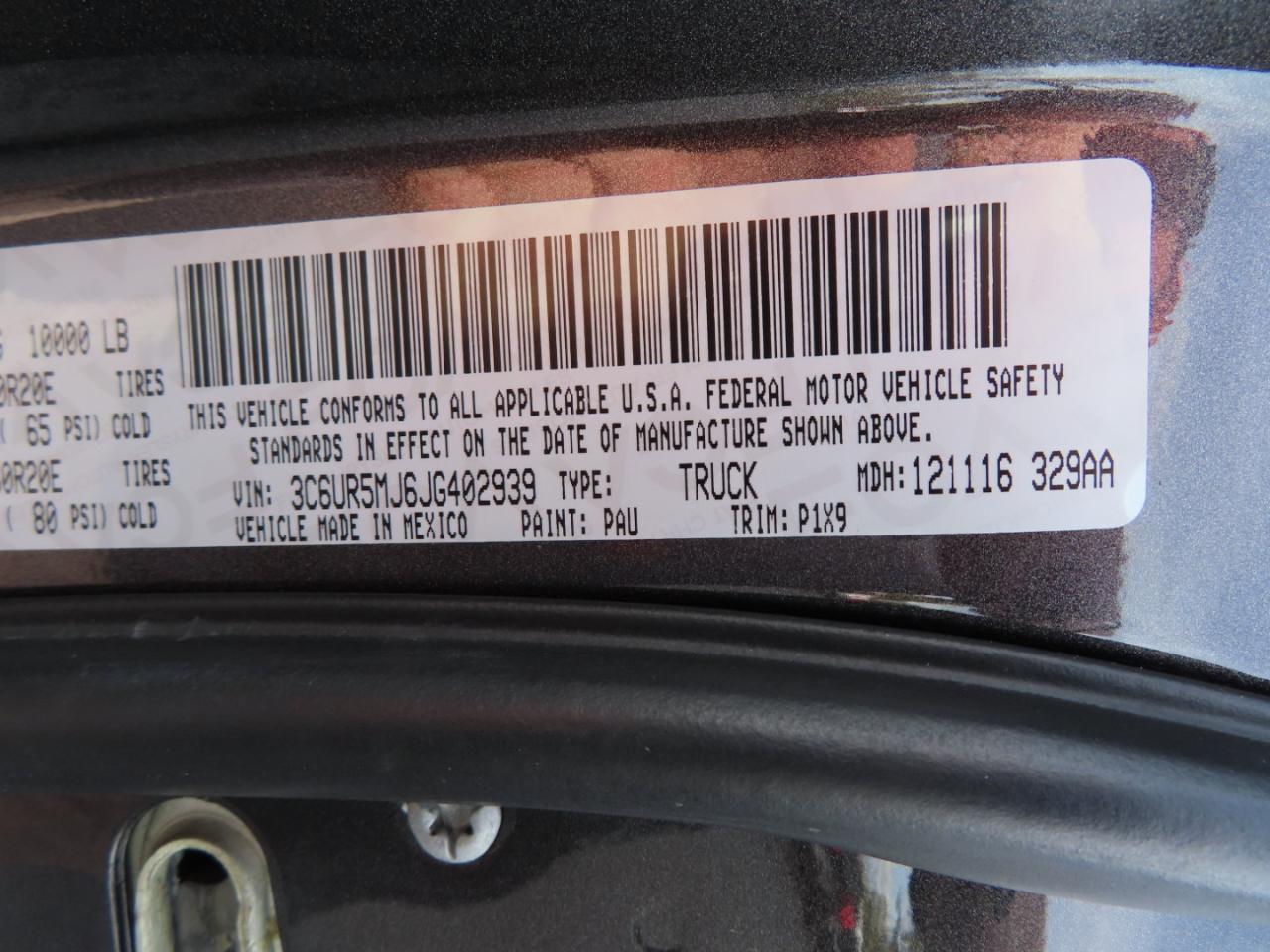 RAM 2500 Big Horn 4x4 Mega Cab 6'4" Box 2018