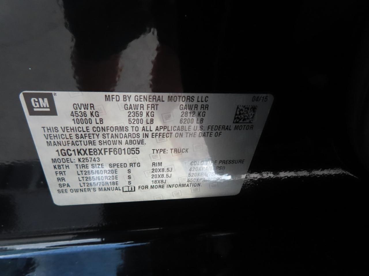 Chevrolet Silverado 2500HD Built After Aug 14 4WD Crew Cab 153.7" High Country 2015