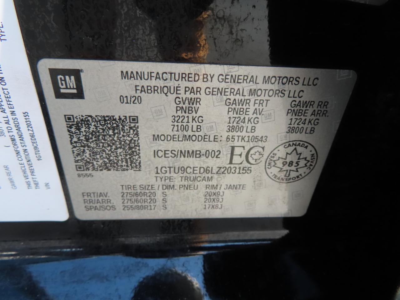 GMC Sierra 1500 4WD Crew Cab 147" Elevation 2020