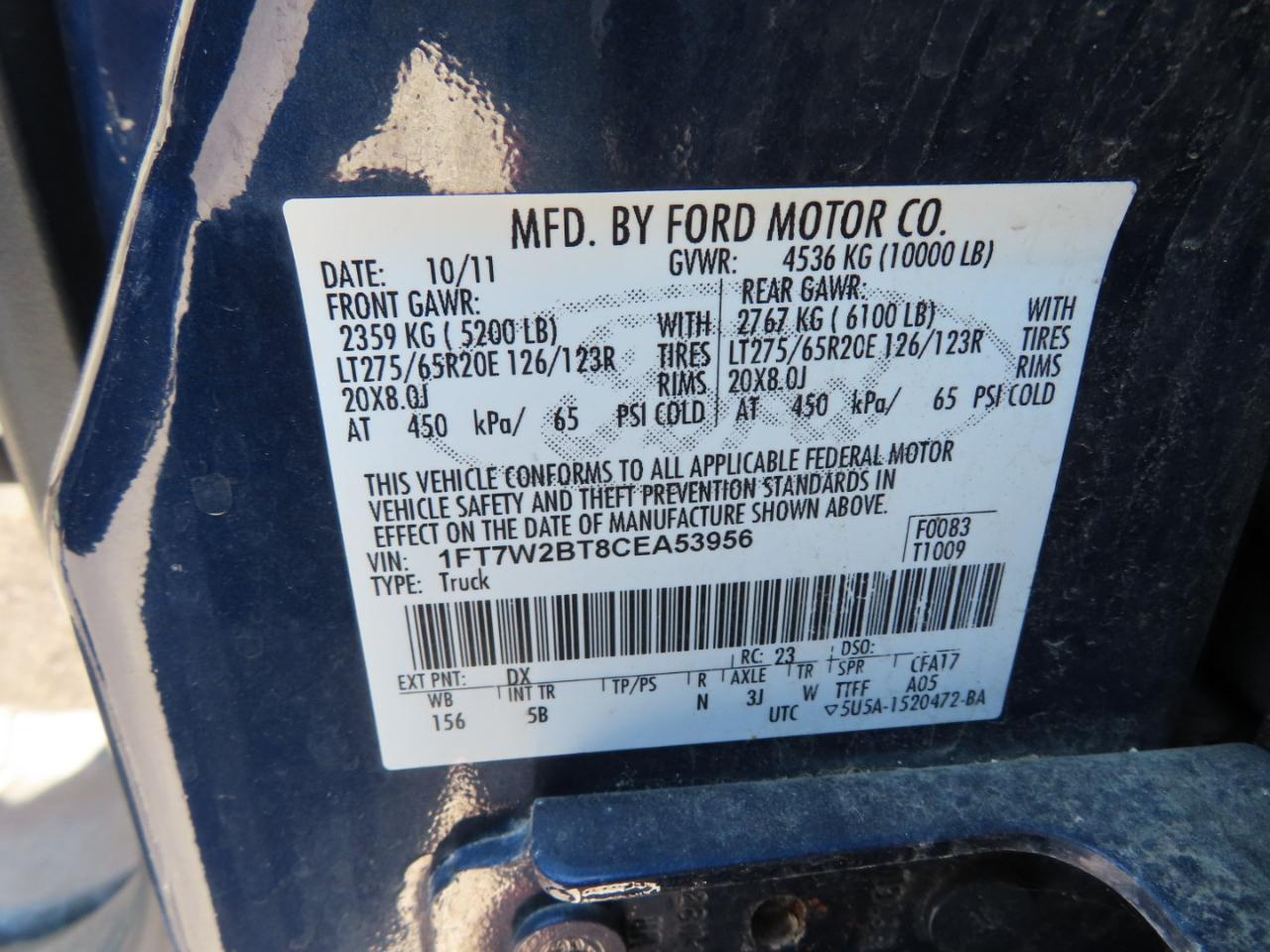 Ford Super Duty F-250 SRW 4WD Crew Cab 156" Lariat 2012