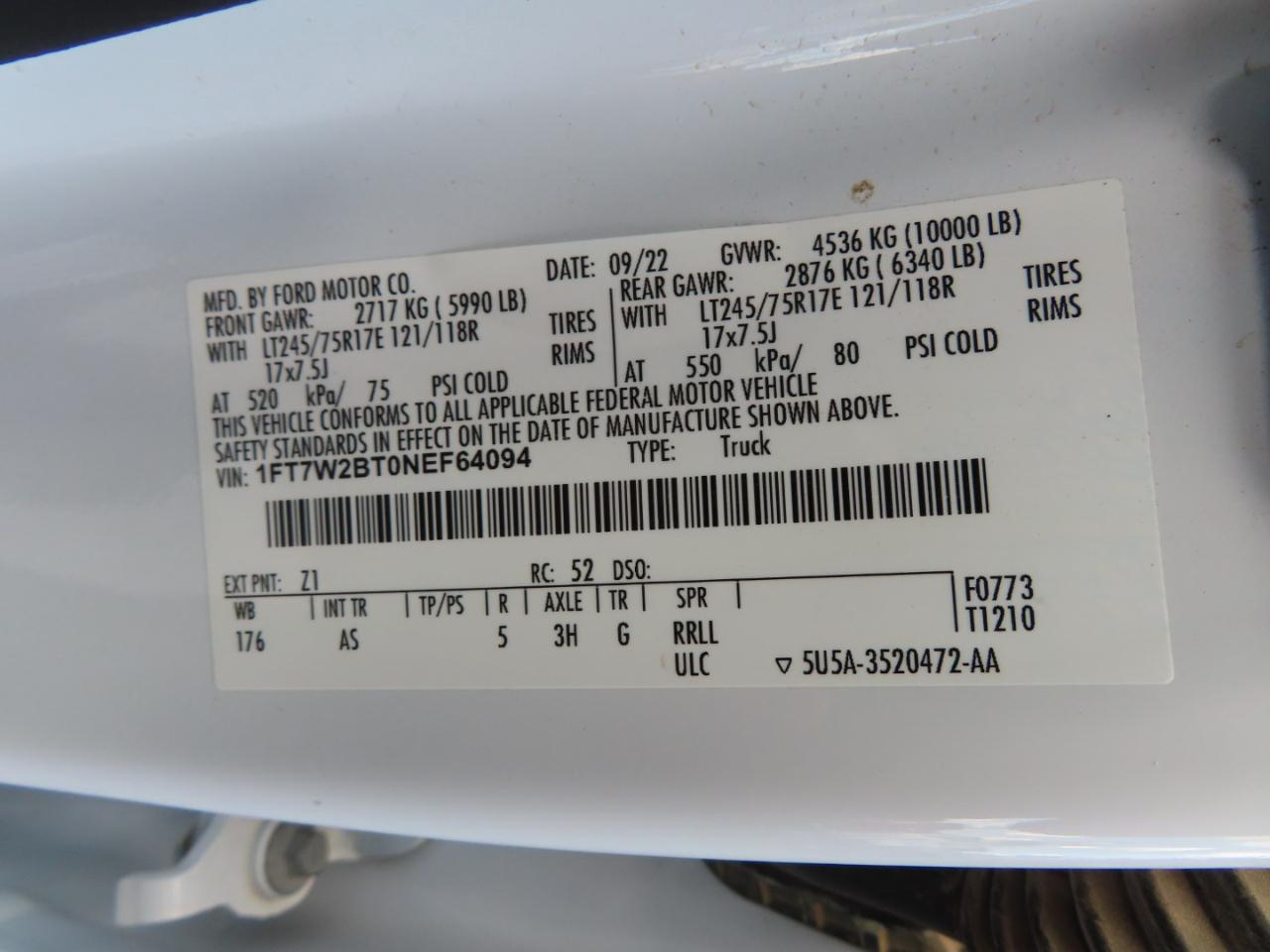 Ford Super Duty F-250 SRW XL 4WD Crew Cab 8' Box 2022