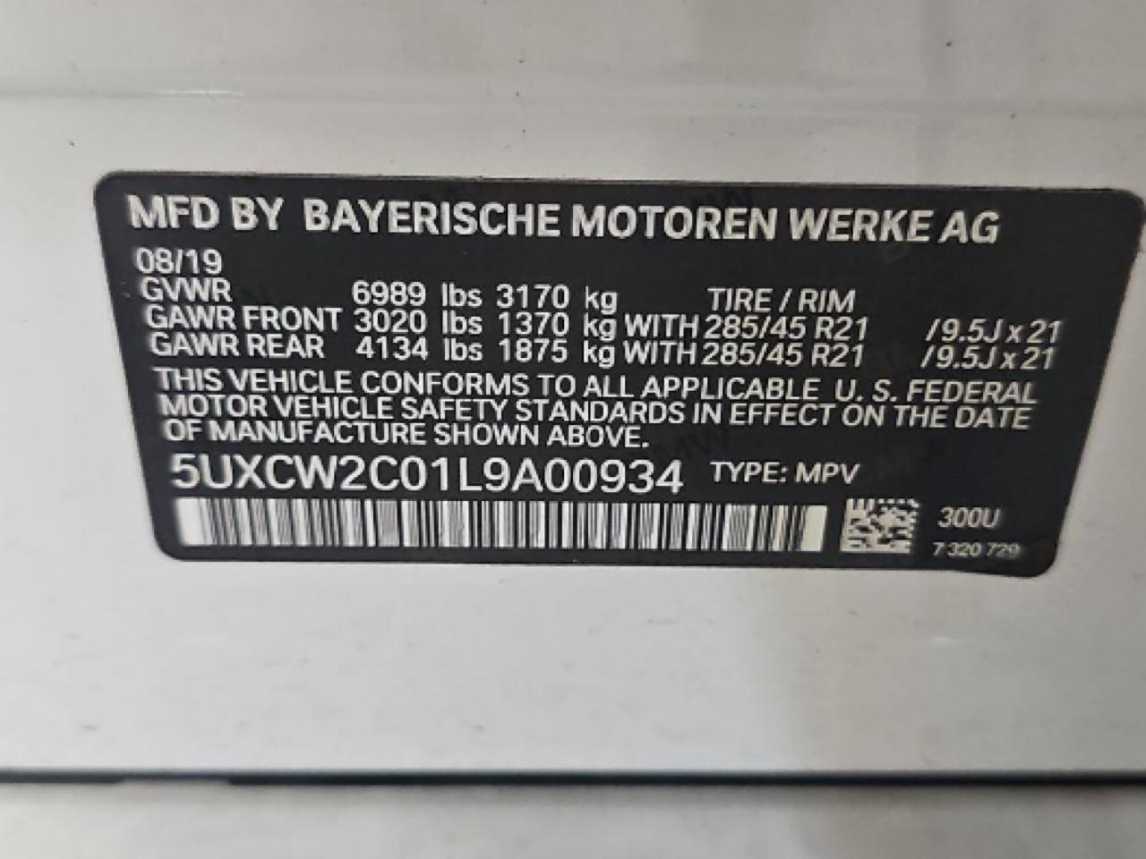 BMW X7 xDrive40i Sports Activity Vehicle 2020