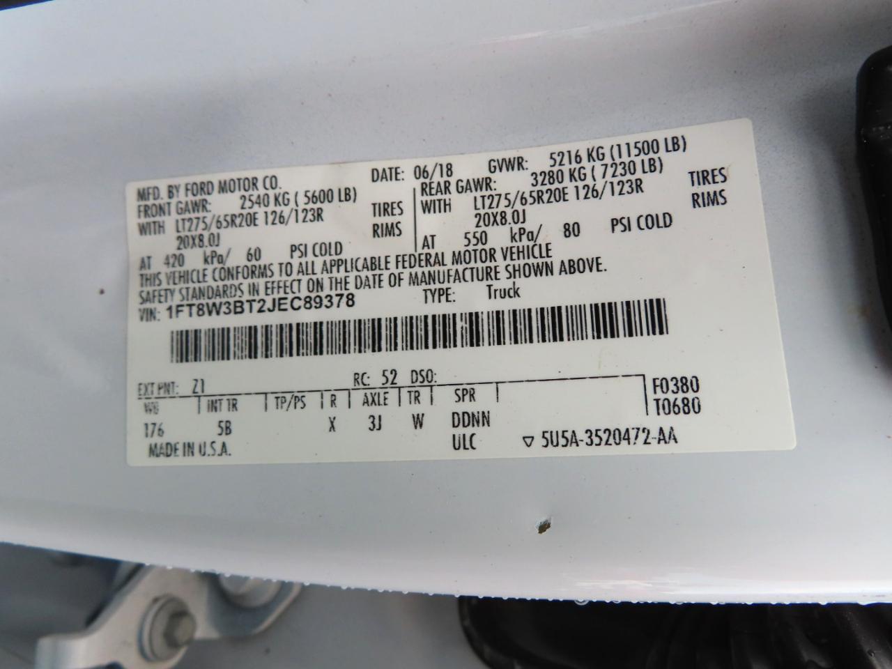 Ford Super Duty F-350 SRW Lariat 4WD Crew Cab 8' Box 2018