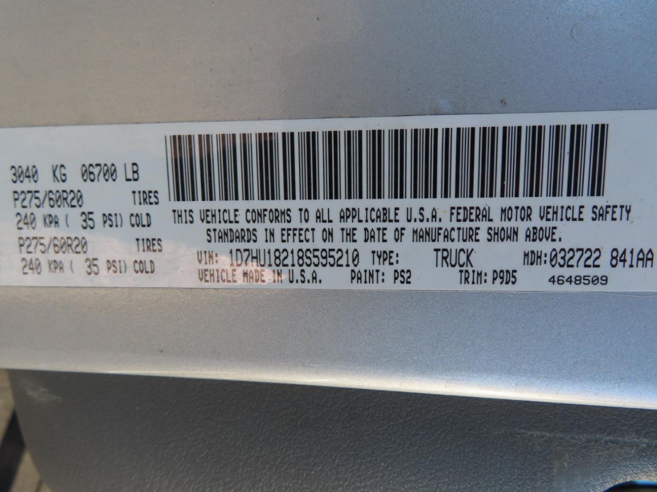 Dodge Ram 1500 4WD Quad Cab 140.5" SLT 2008