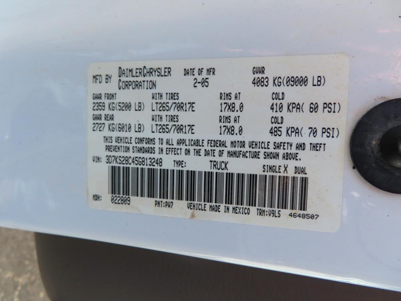 Dodge Ram 2500 4dr Quad Cab 160.5" WB 4WD SLT 2005