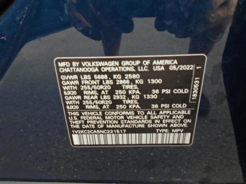 Volkswagen Atlas Cross Sport SE w/Technology 4MOTION 2022