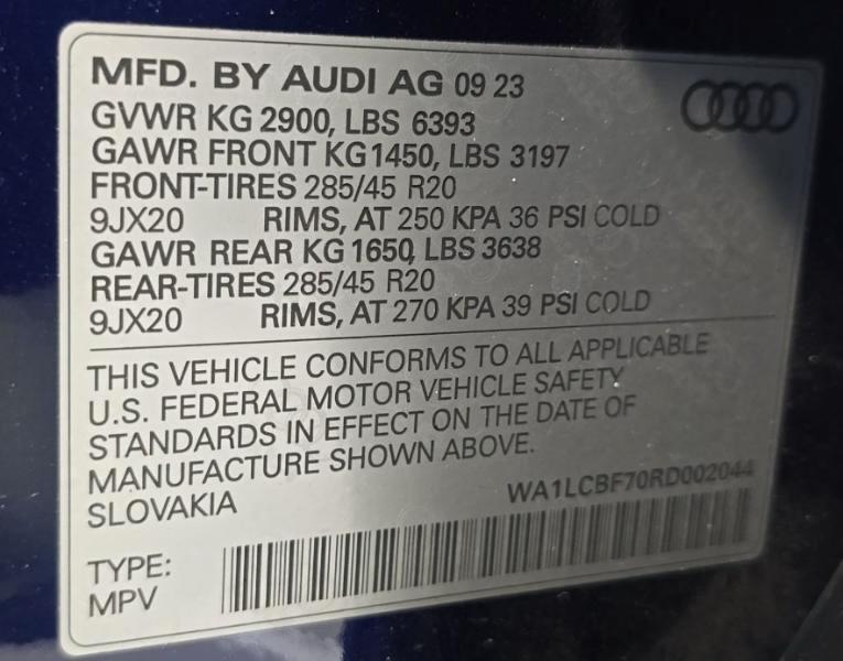 Audi Q7 Premium Plus 45 TFSI quattro 2024