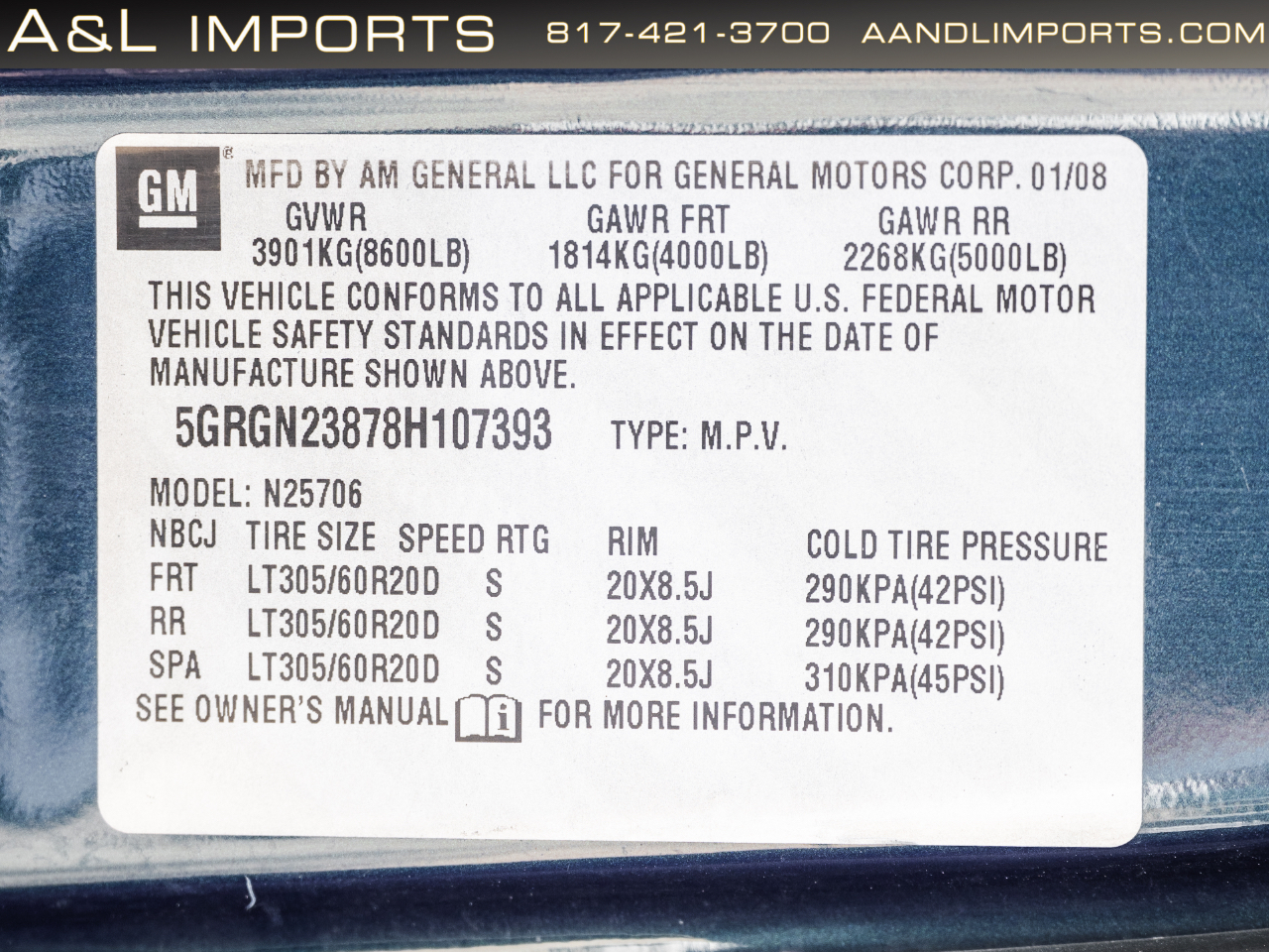 HUMMER H2 4WD 4dr SUV 2008