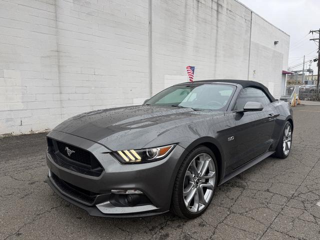 Gray 2017 Ford Mustang GT Premium Convertible RWD Convertible Rear-Wheel Drive Automatic