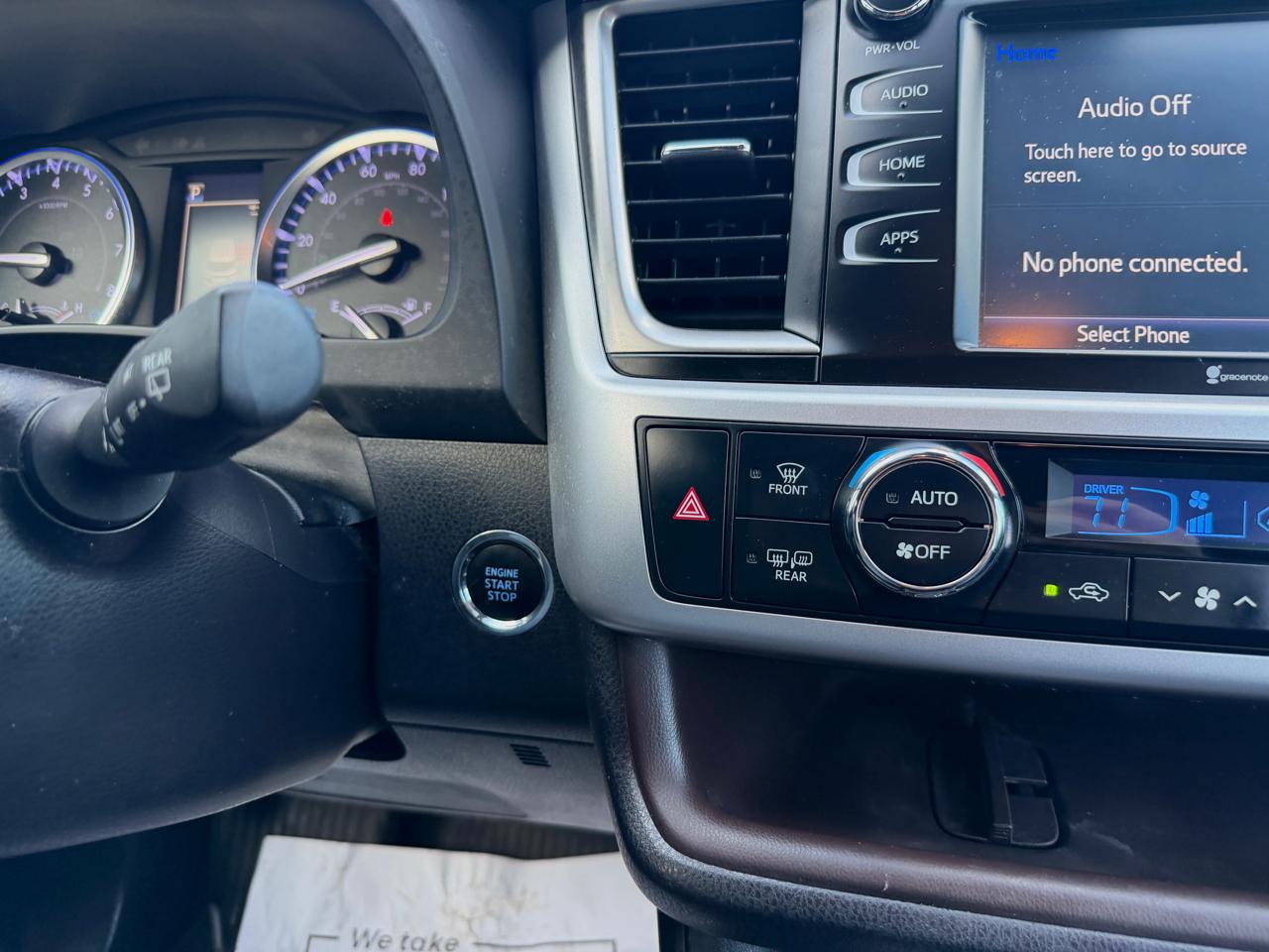 Toyota Highlander XLE V6 AWD (Natl) 2019