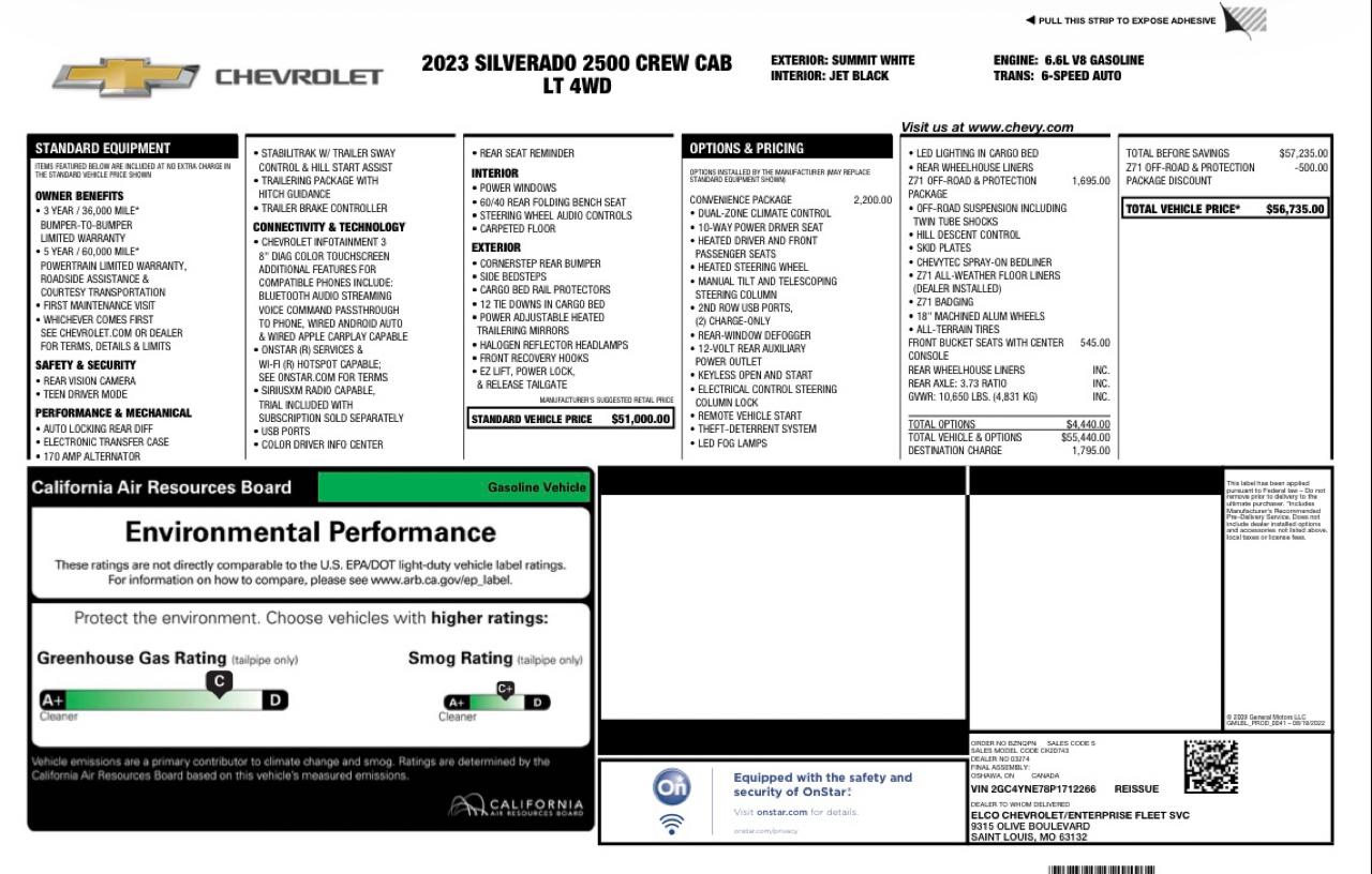 Chevrolet Silverado 2500HD 4WD Crew Cab 159" LT 2023