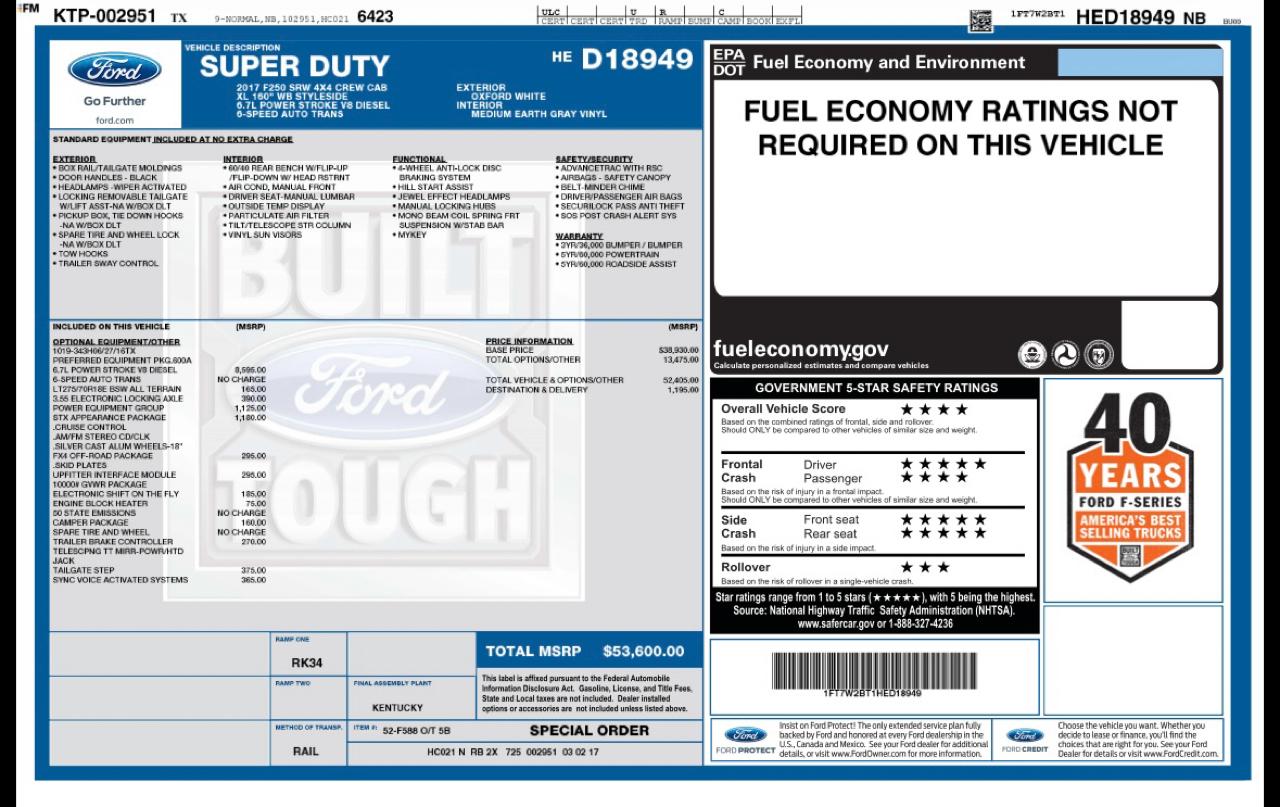 Ford F-250 SD King Ranch Crew Cab 4WD 2017