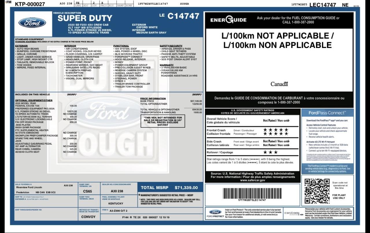 Ford F-250 SD XLT Crew Cab 4WD 2020