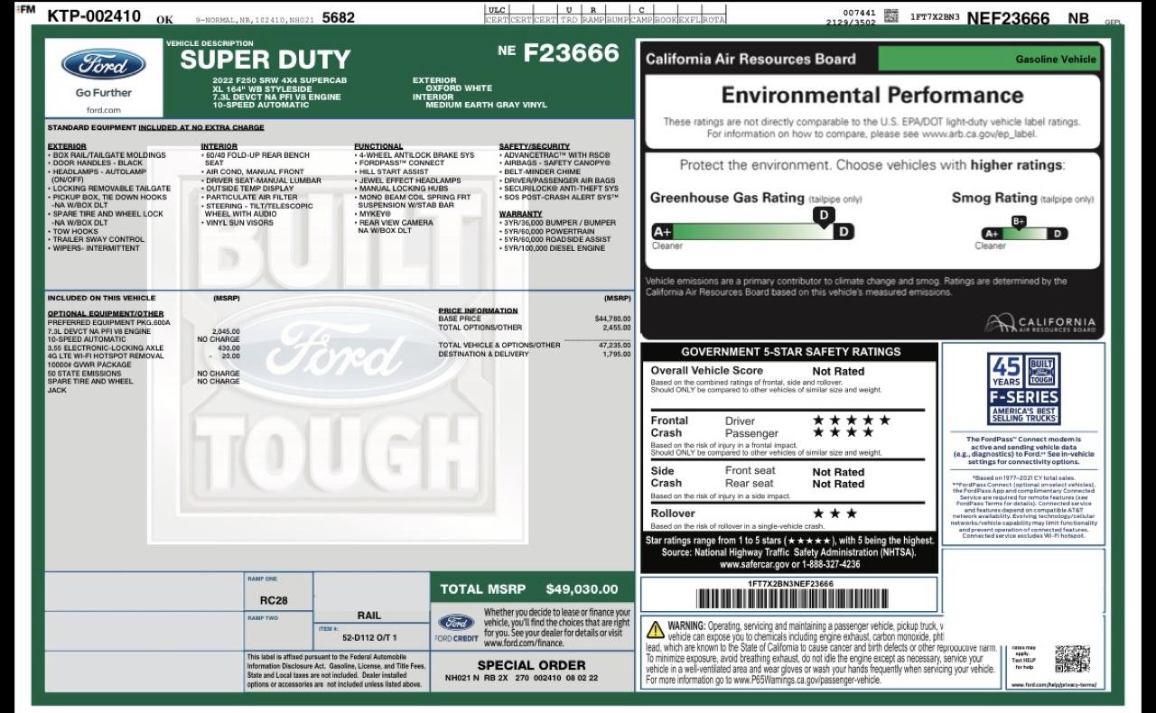 Ford F-250 SD XL SuperCab 4WD 2022