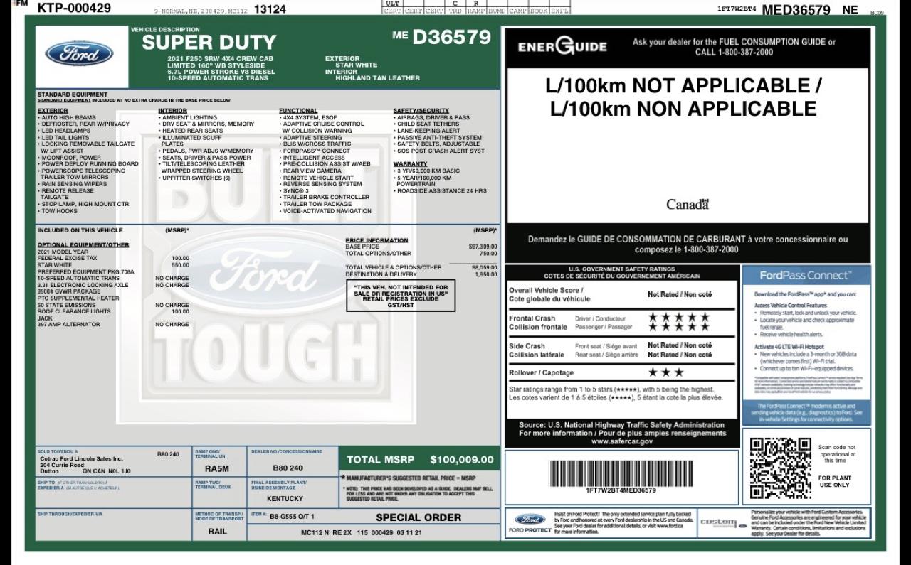 Ford F-250 SD Limited Crew Cab 4WD 2021