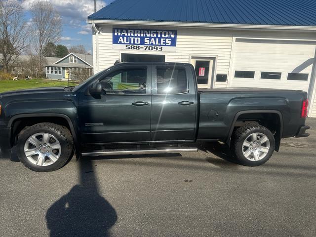 Blue 2018 GMC Sierra 1500 Base Double Cab 4WD Pickup Truck Four-Wheel Drive Manual