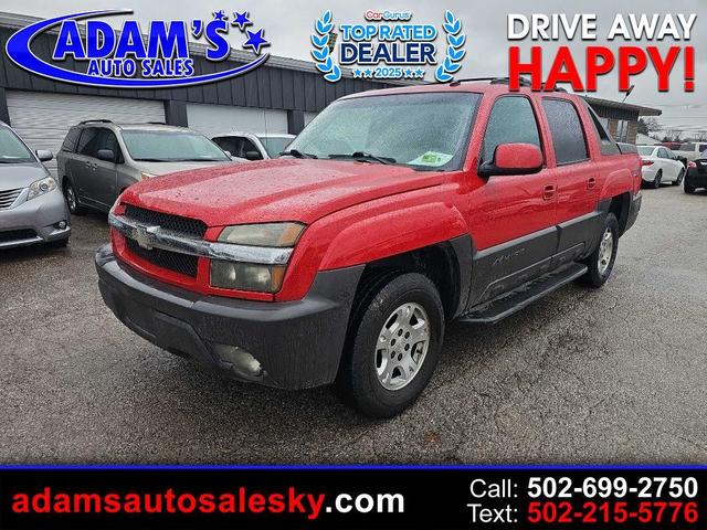 Red 2003 Chevrolet Avalanche 1500 4WD Pickup Truck Four-Wheel Drive Automatic