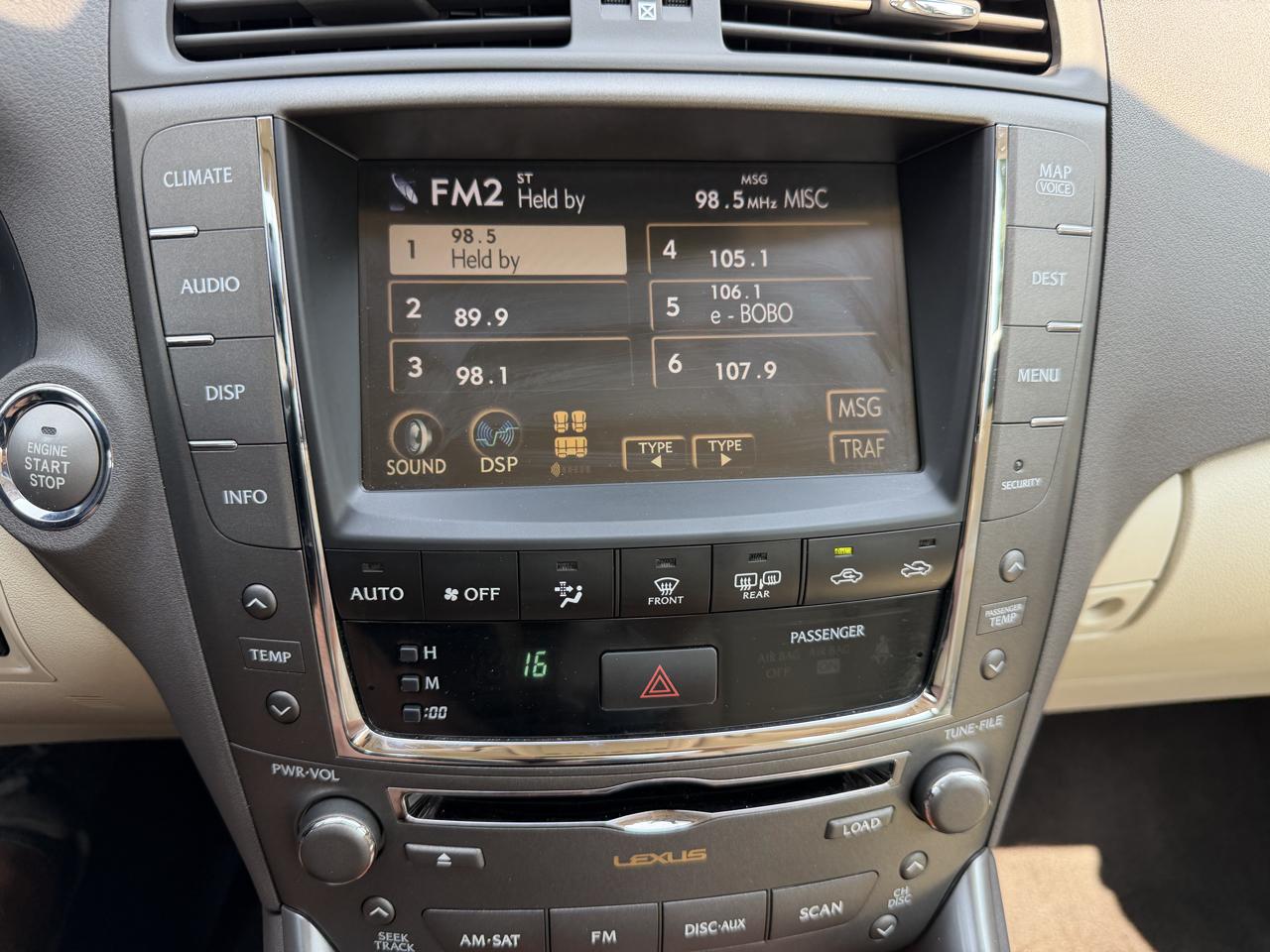 Lexus IS IS 250 AWD 6-Speed Sequential 2009
