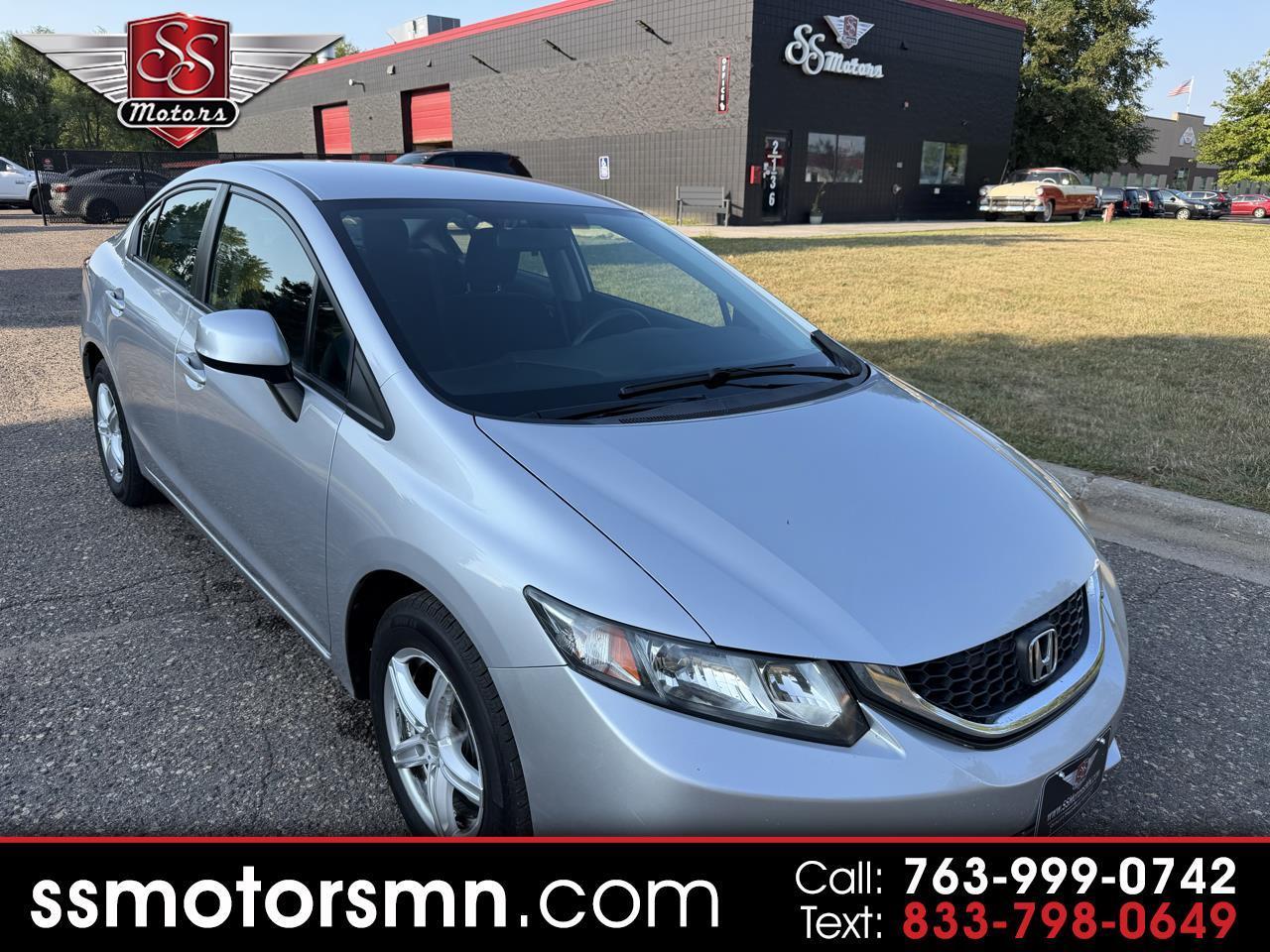 Silver 2013 Honda Civic Sedan Front-Wheel Drive Automatic