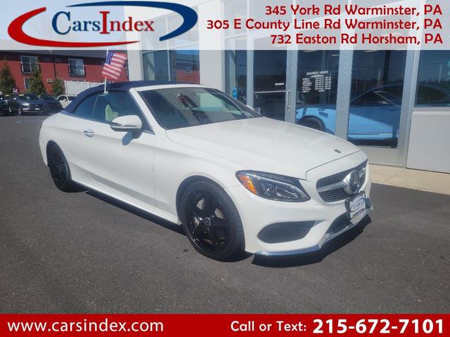 White 2018 Mercedes-Benz C-Class C 300 Cabriolet 4MATIC Convertible All-Wheel Drive 9-Speed Automatic