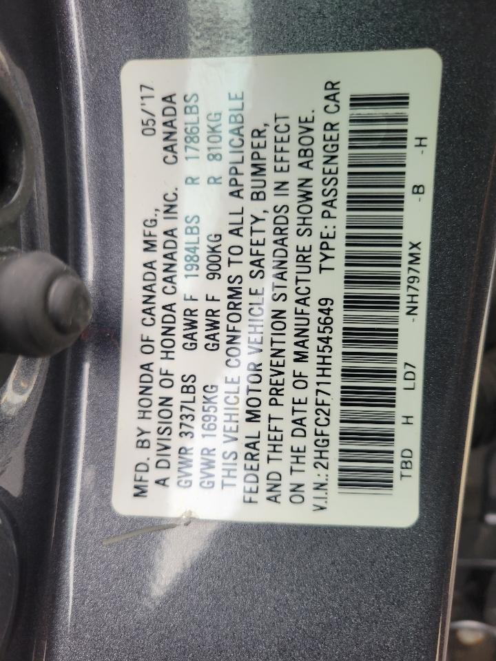 Honda Civic Sedan EX CVT 2017