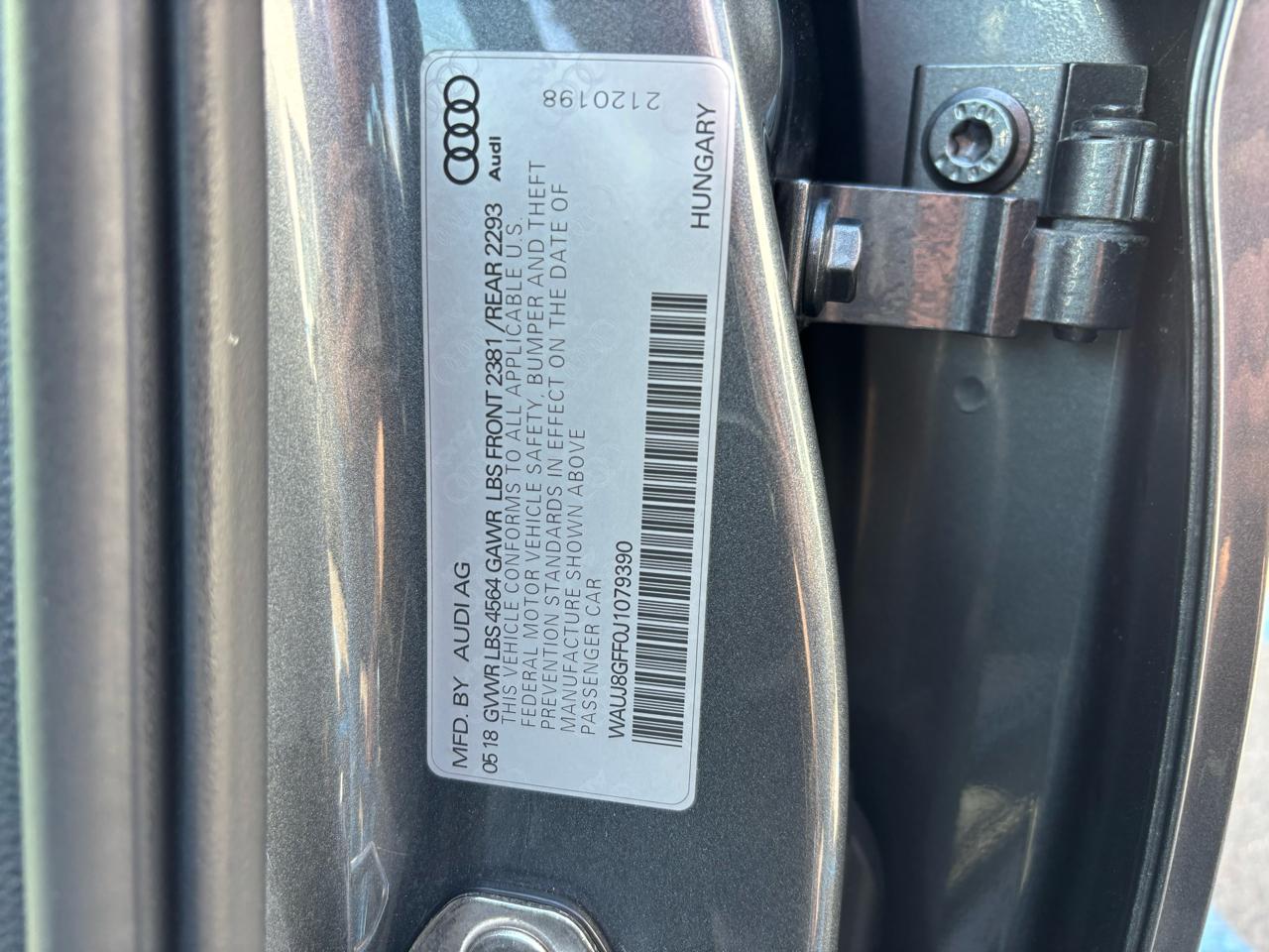 Audi A3 Sedan 2.0 TFSI Premium Plus quattro AWD 2018