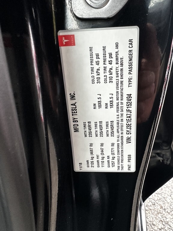 2018 Tesla Model 3 MID RANGE