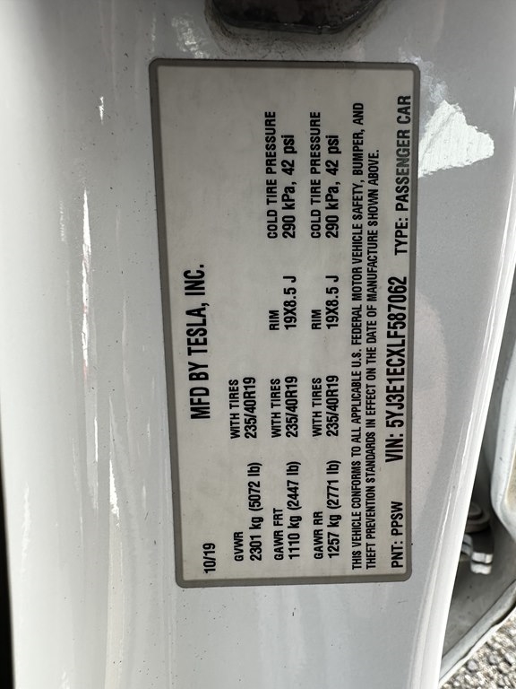 2020 Tesla Model 3 PERFORMANCE AWD