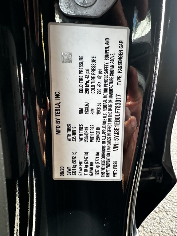 2020 Tesla Model 3 LONG RANGE AWD