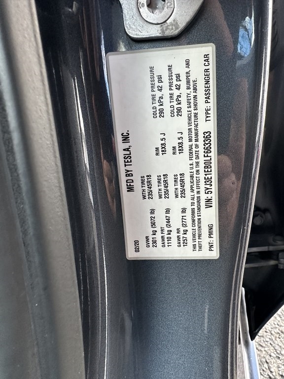 2020 Tesla Model 3 LONG RANGE AWD