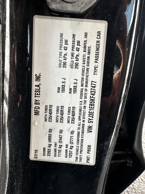 2019 Tesla Model 3 LONG RANGE AWD