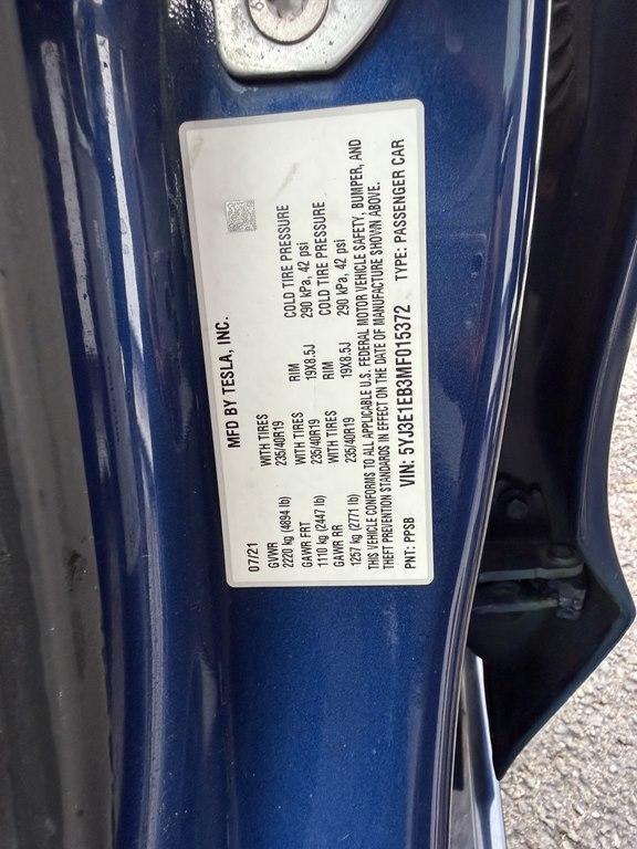 2021 Tesla Model 3 LONG RANGE AWD NEW BATTERY