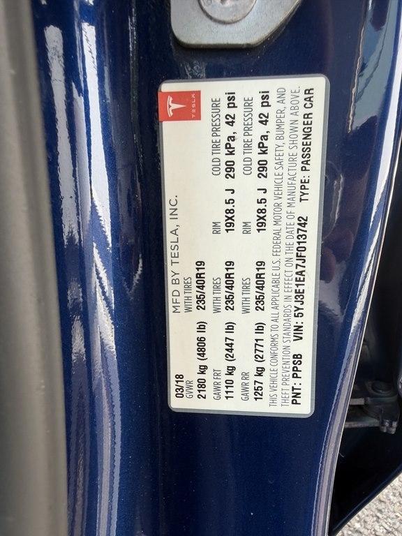 2018 Tesla Model 3 LONG RANGE FREE FSD