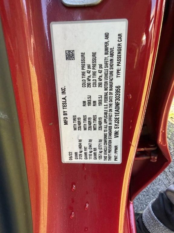 2022 Tesla Model 3 RANGE PLUS