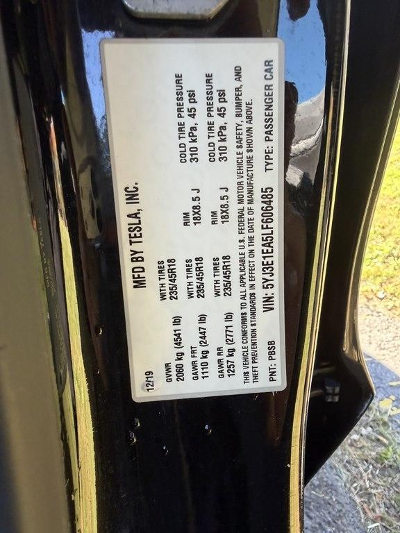2020 Tesla Model 3 BLACK