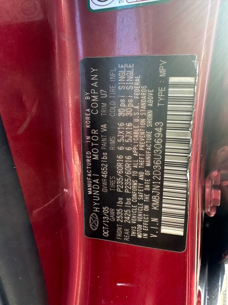 Hyundai Tucson 4dr GLS FWD 2.7L V6 Auto 2006 Hyundai Tucson 4dr GLS FWD 2.7L V6 Auto 2006