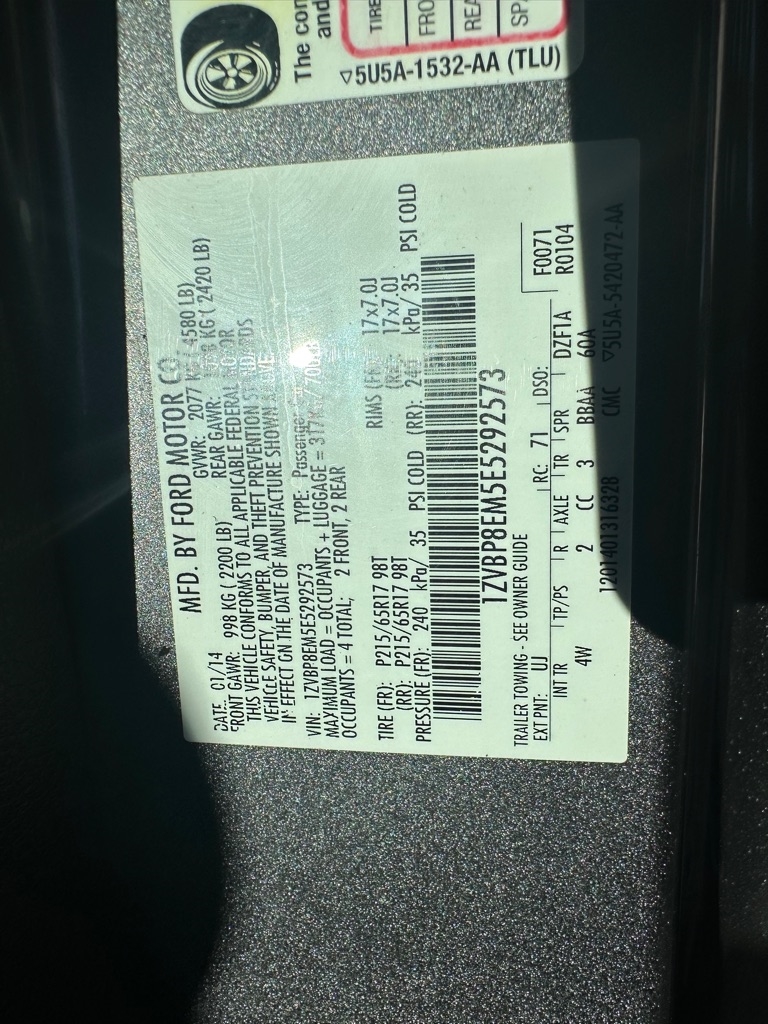 Ford Mustang 2dr Conv V6 2014