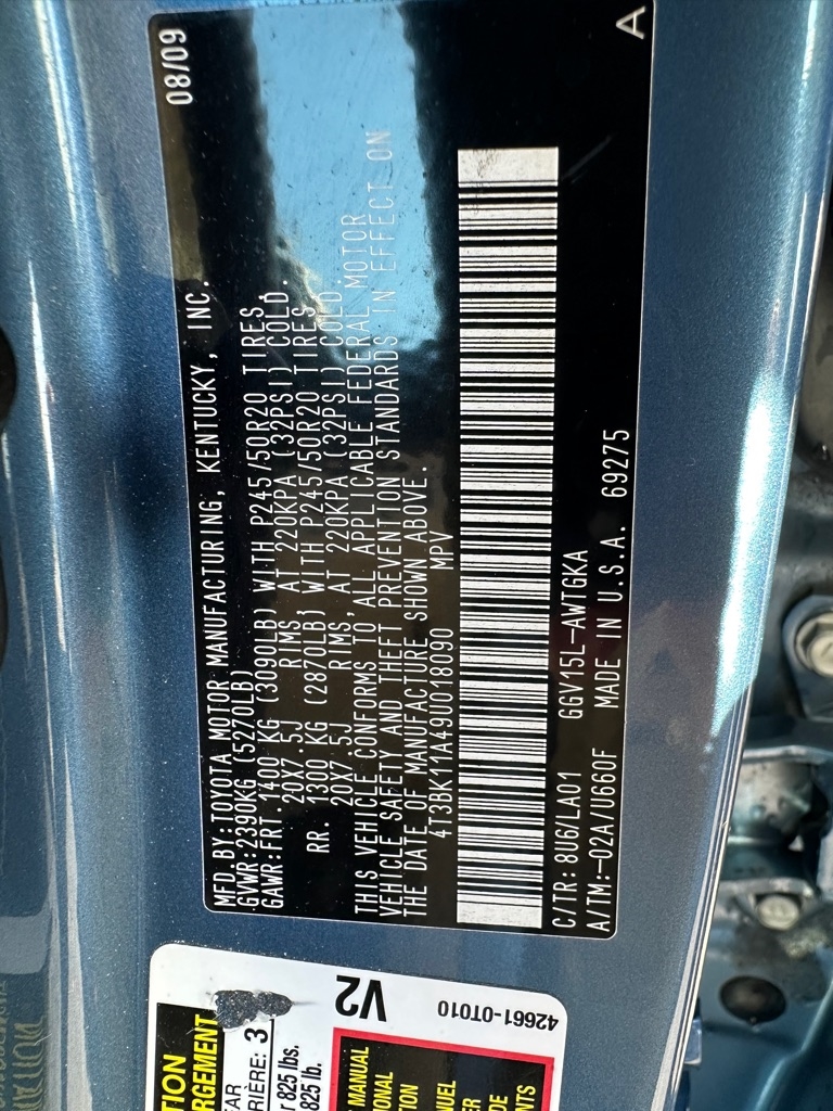 Toyota Venza 4dr Wgn V6 AWD (Natl) 2009