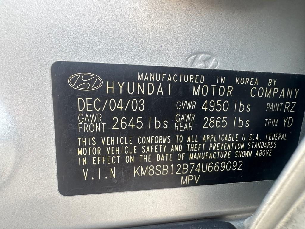 Hyundai Santa Fe 4dr 2WD Auto 2.4L I4 2004