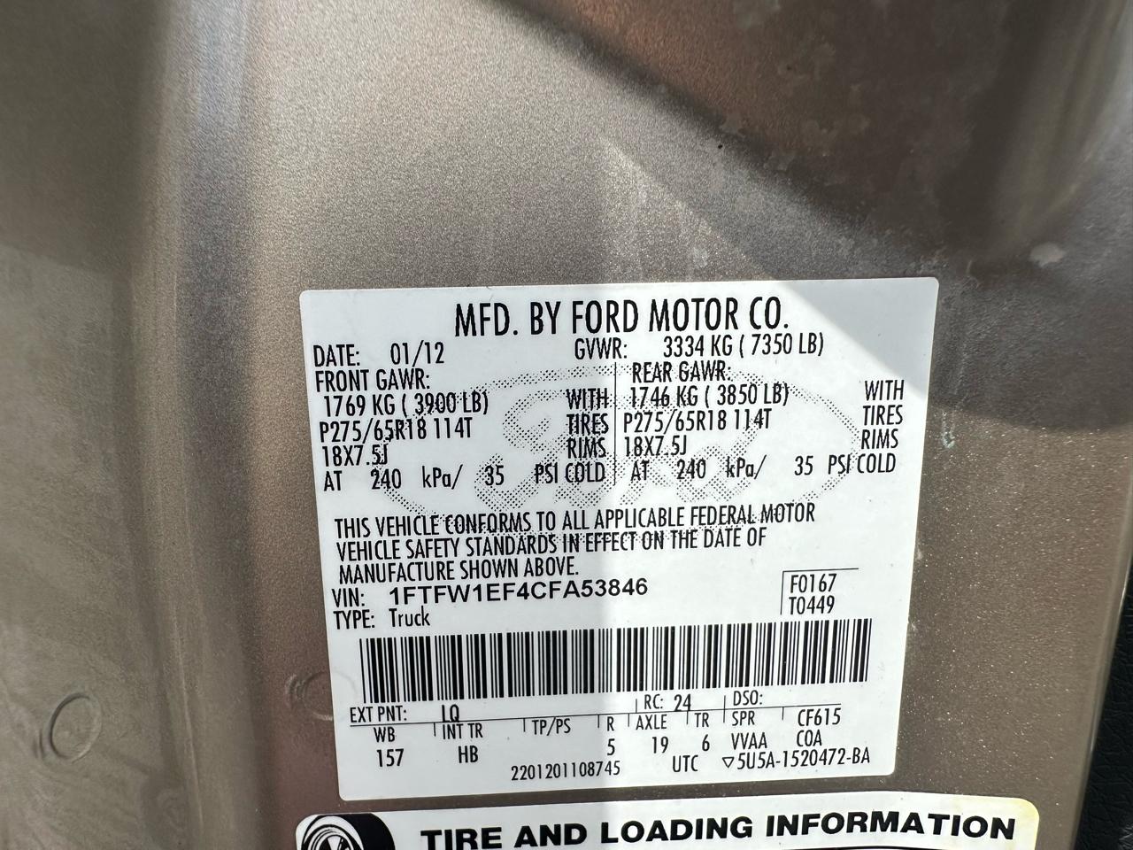 Ford F150 Lariat Supercab 4WD 2012