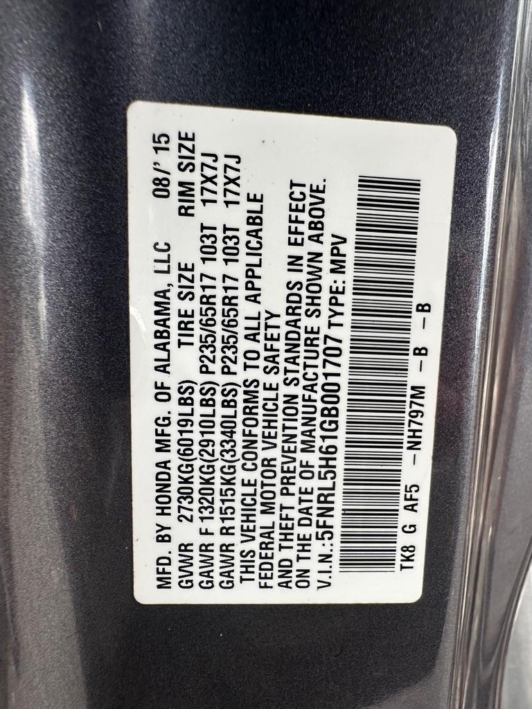 Honda Odyssey 5dr EX-L w/RES 2016