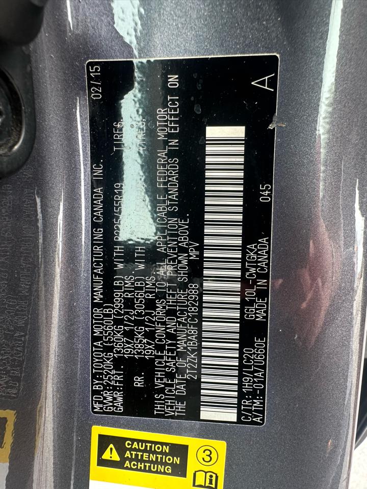 Lexus RX 350 FWD 4dr 2015
