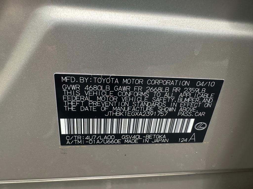 Lexus ES 350 4dr Sdn 2010