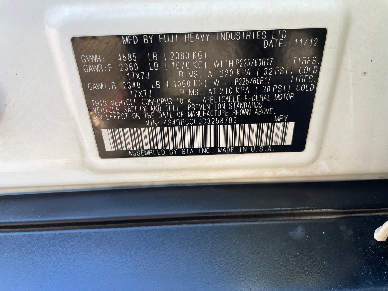 Subaru Outback  2013