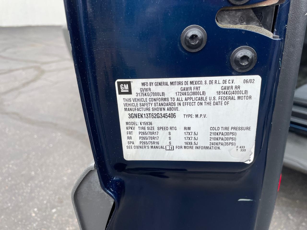 Chevrolet Avalanche 1500 4WD 2002