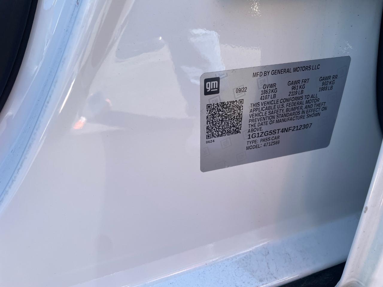 Chevrolet Malibu RS 2022