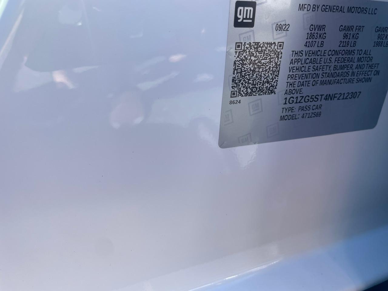 Chevrolet Malibu RS 2022