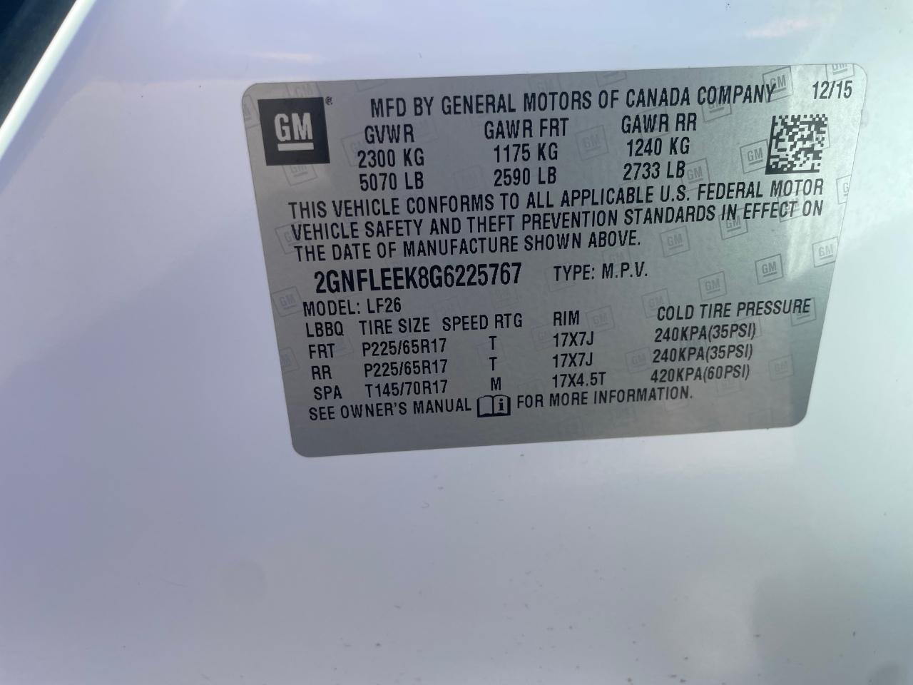 Chevrolet Equinox LS 2016