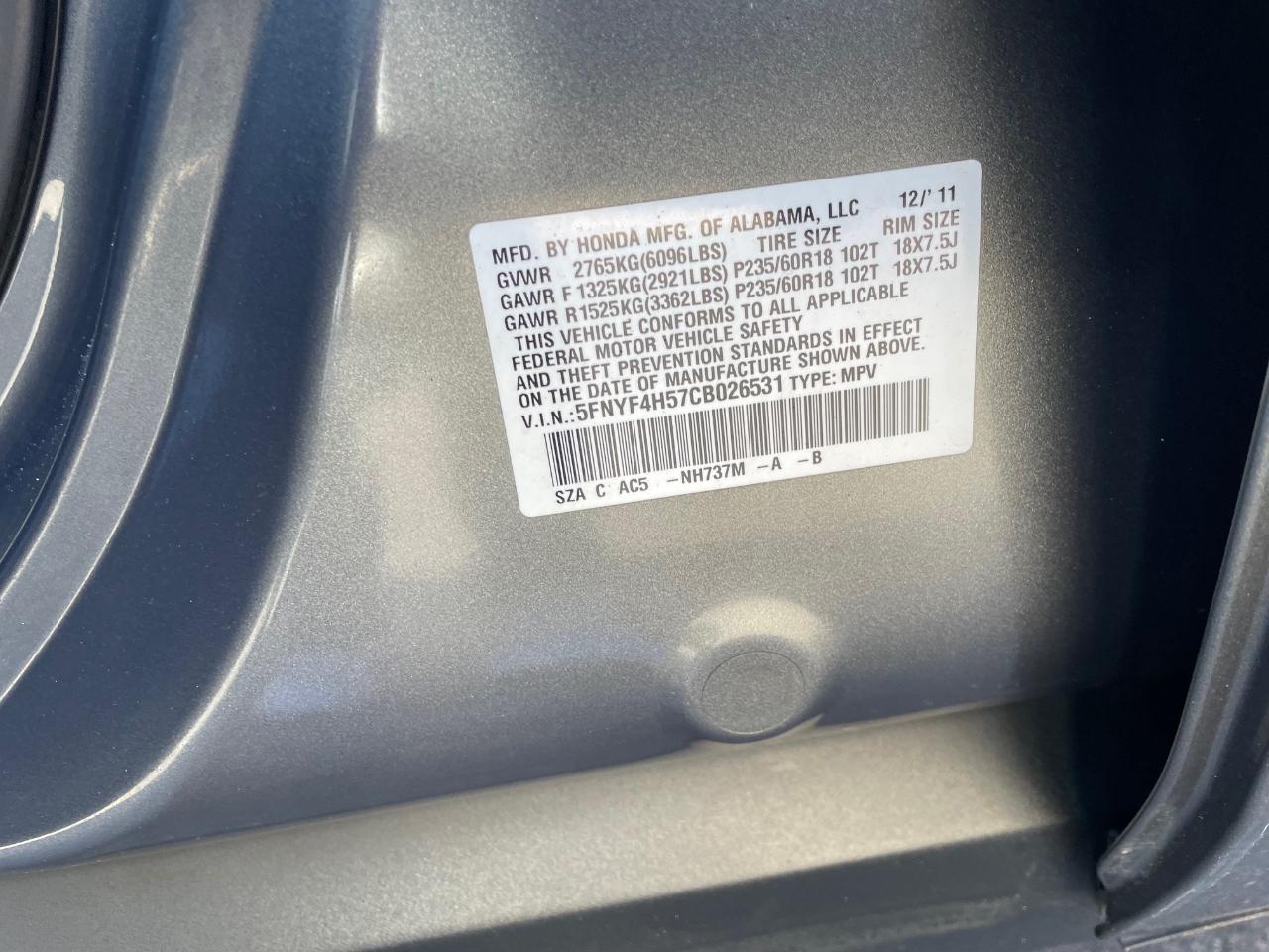 Honda Pilot EX-L 2012