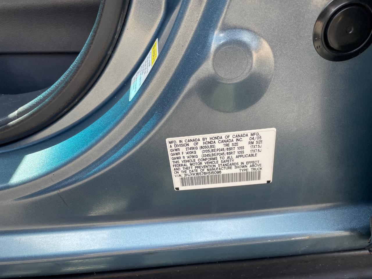 Honda Ridgeline 4WD Crew Cab RTL w/Leather 2006